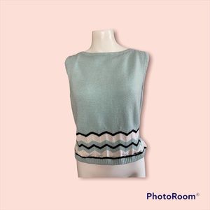 St. John Sport by Marie Gray Santana knit chevron sleeveless shell tank small